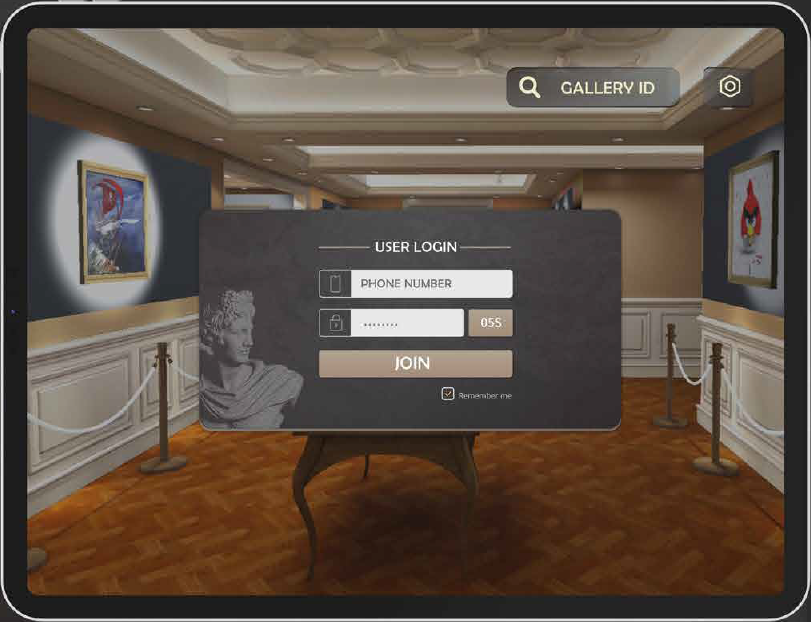 Virtual Gallery Mobile App UI Design
